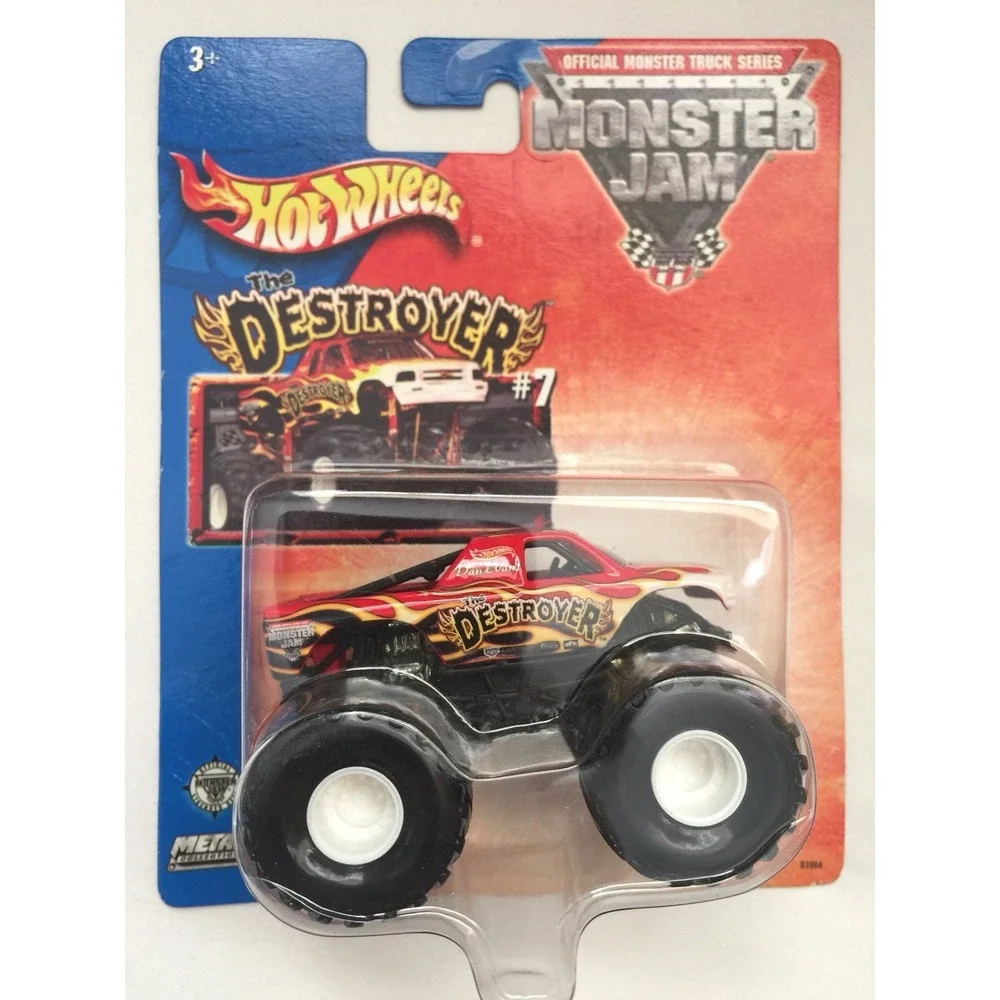 Hot Wheels Monster Jam Monster Truck THE DESTROYER‎ #7 Red Die Cast 1/64 Scale